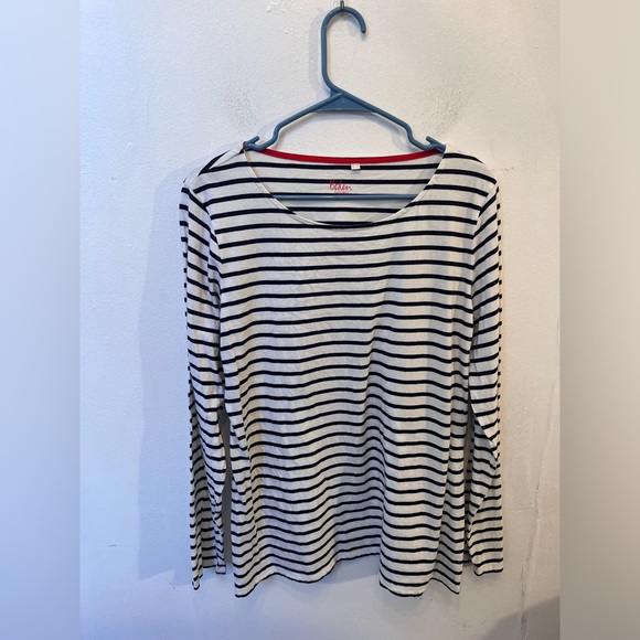 Boden UK Black/White Striped Long Sleeve Size 14 - Picture 2 of 3
